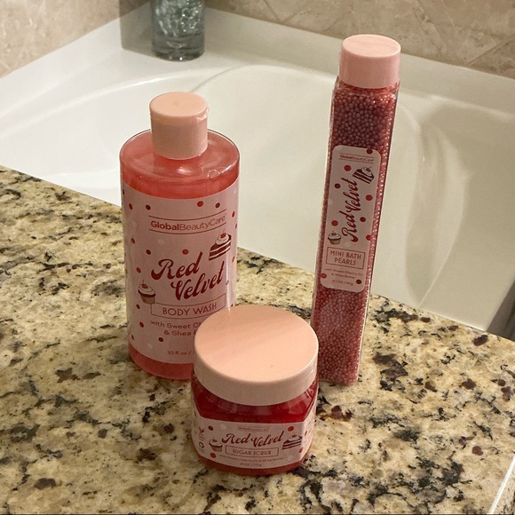 Global Beauty Care Other - Global Beauty Care Red Velvet Bath Set